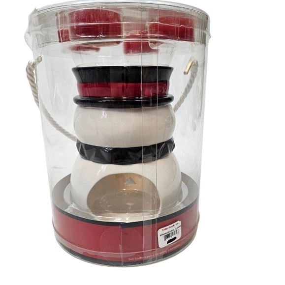 NWT Yankee Candle Holiday Jackson Frost Snowman Luminary Tea‎ Light Wax Warmer - Picture 4 of 7